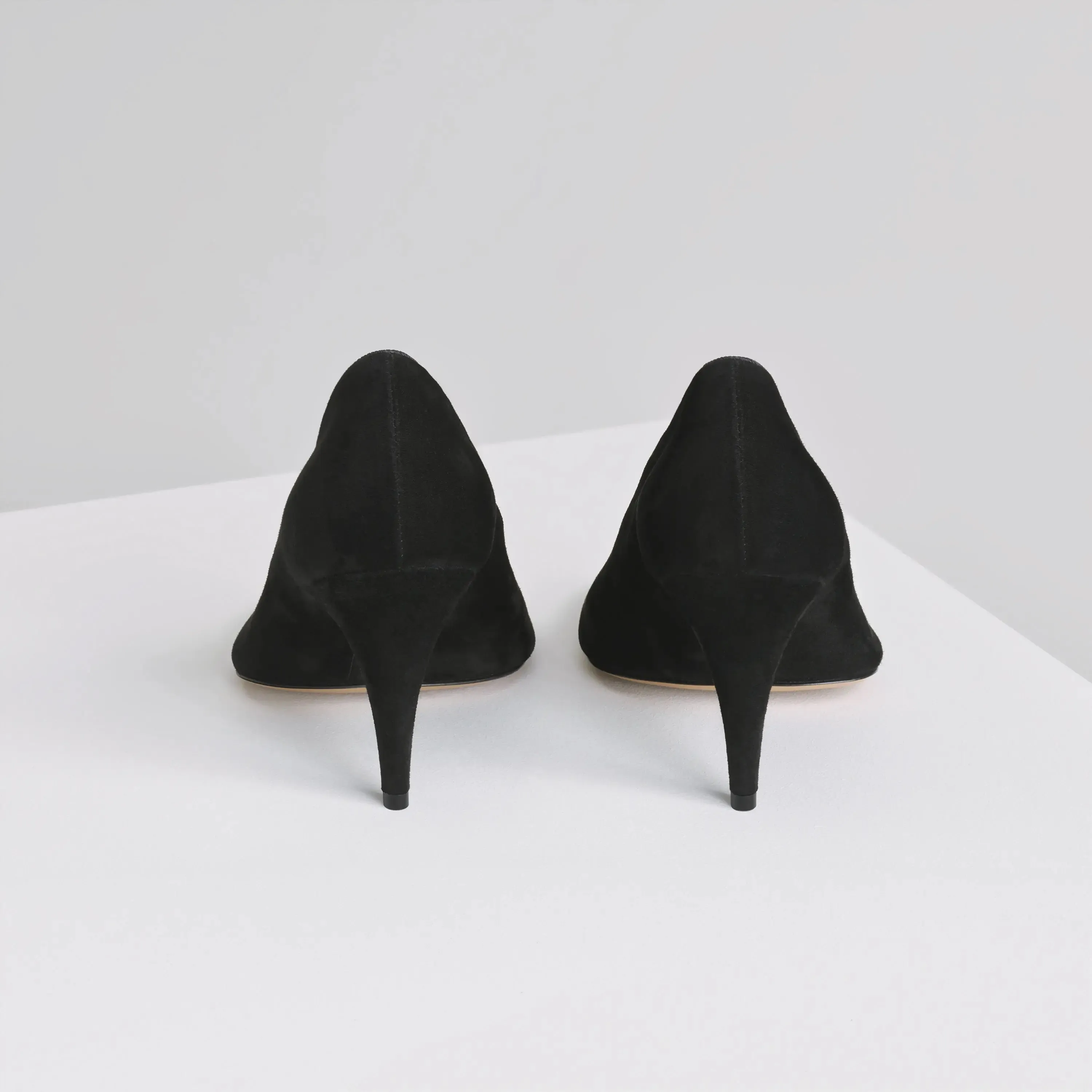 SOFT PUMP 90 | black suede leather