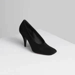 SOFT PUMP 90 | black suede leather