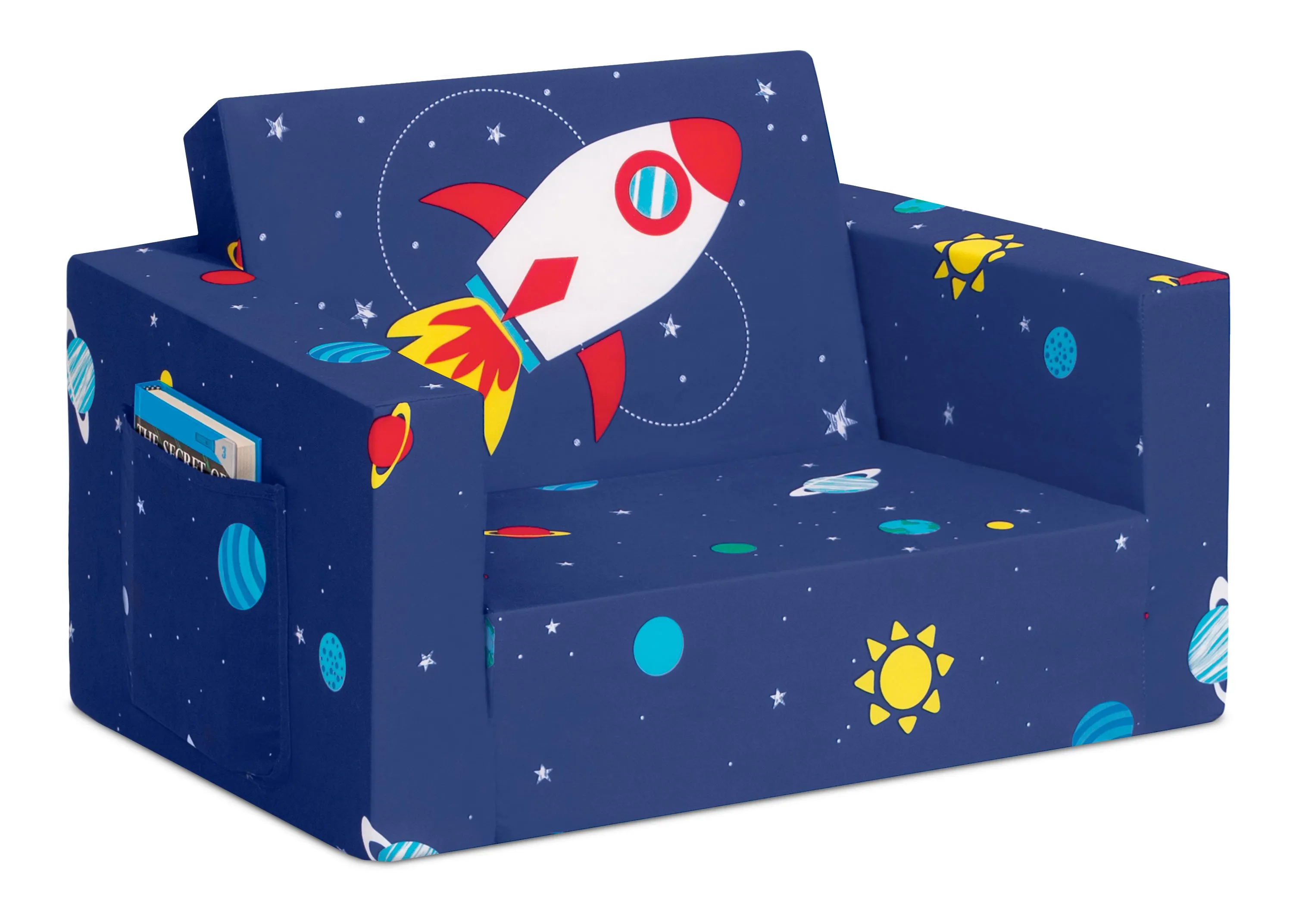 Spaceship Cozee Flip Out Chair - 2-in-1 Convertible Chair to Lounger for Kids