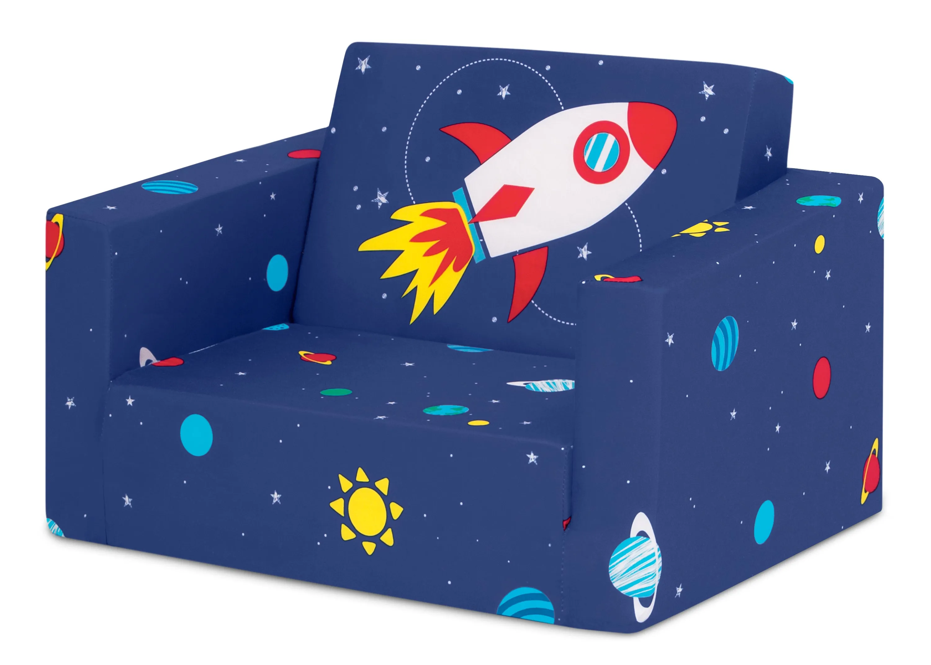 Spaceship Cozee Flip Out Chair - 2-in-1 Convertible Chair to Lounger for Kids