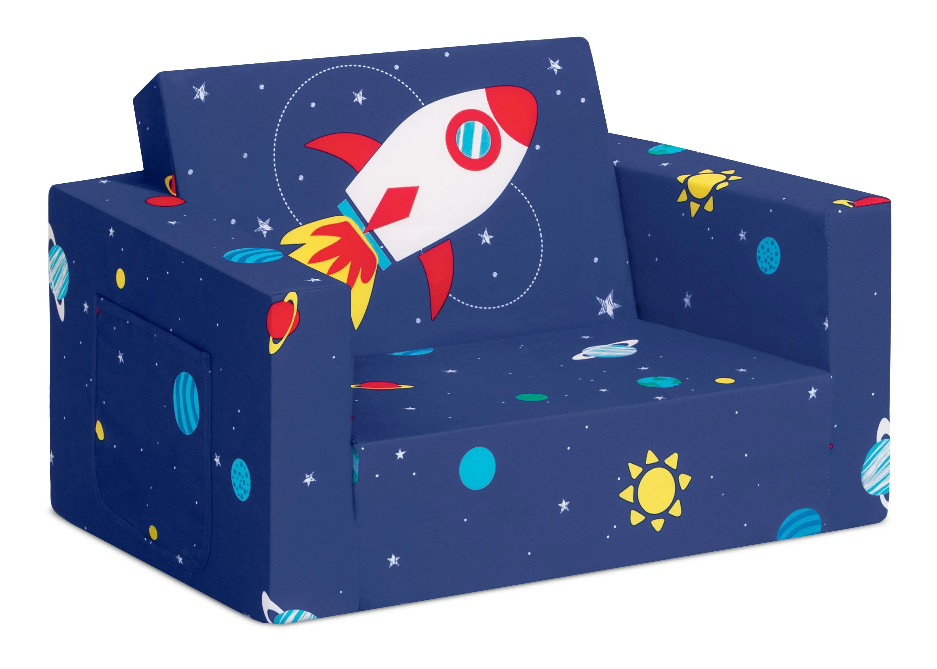 Spaceship Cozee Flip Out Chair - 2-in-1 Convertible Chair to Lounger for Kids