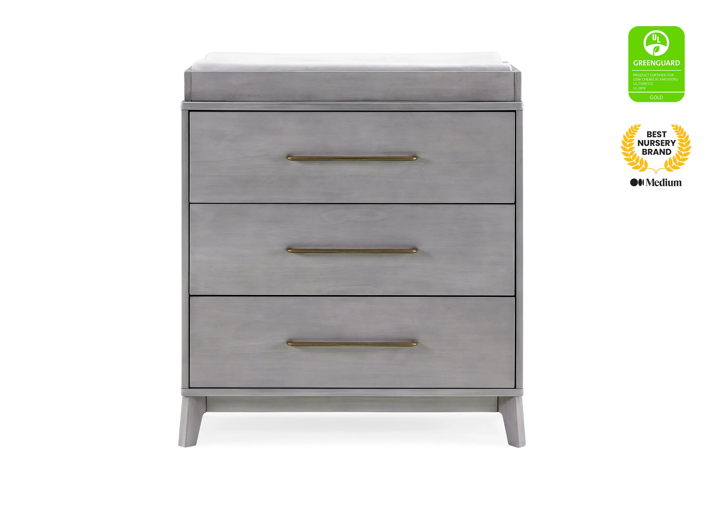 Spencer 3 Drawer Dresser with Changing Top and Interlocking Drawers