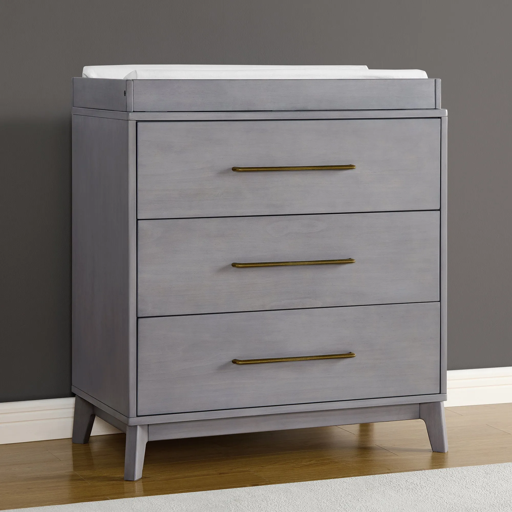 Spencer 3 Drawer Dresser with Changing Top and Interlocking Drawers