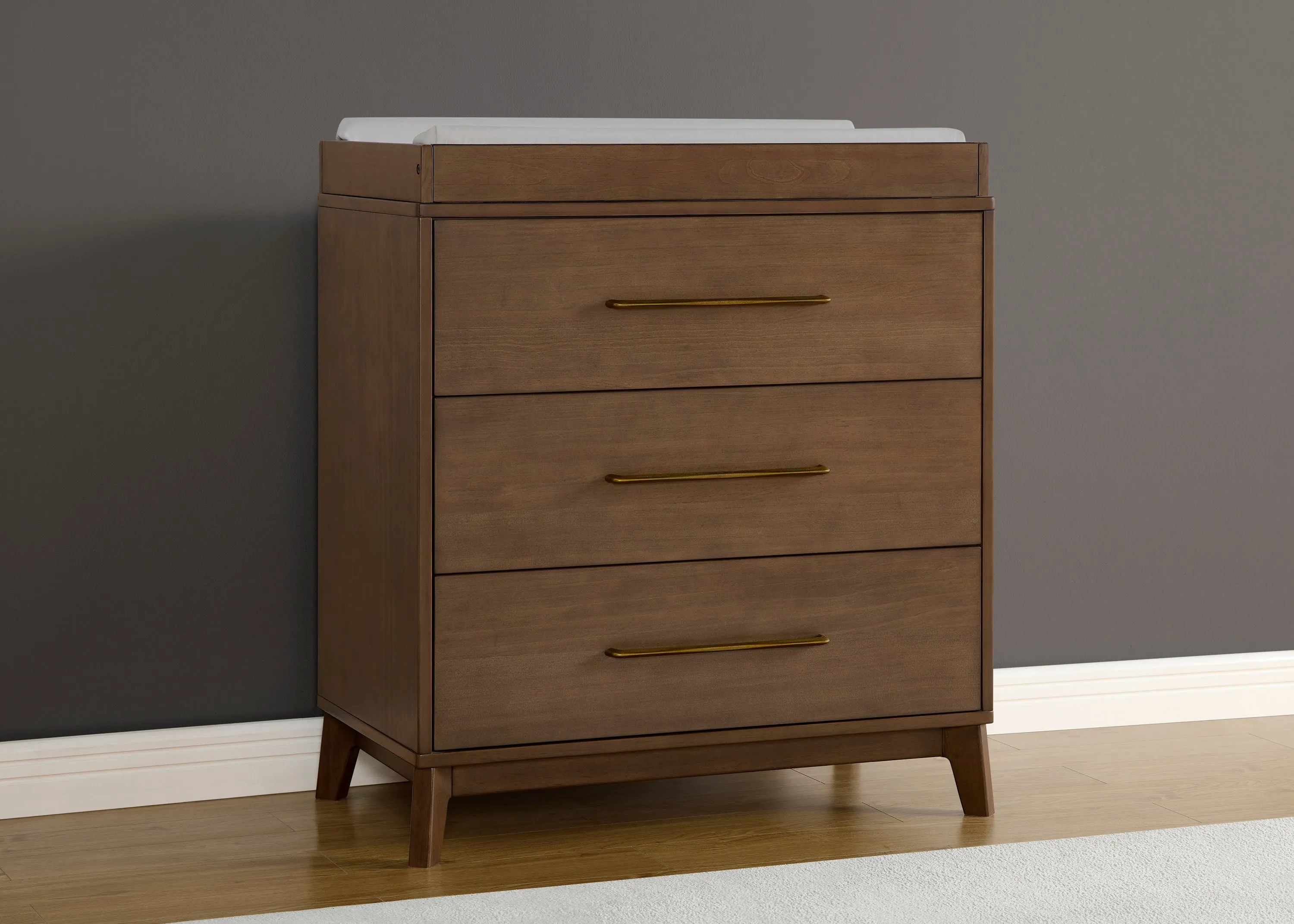 Spencer 3 Drawer Dresser with Changing Top and Interlocking Drawers