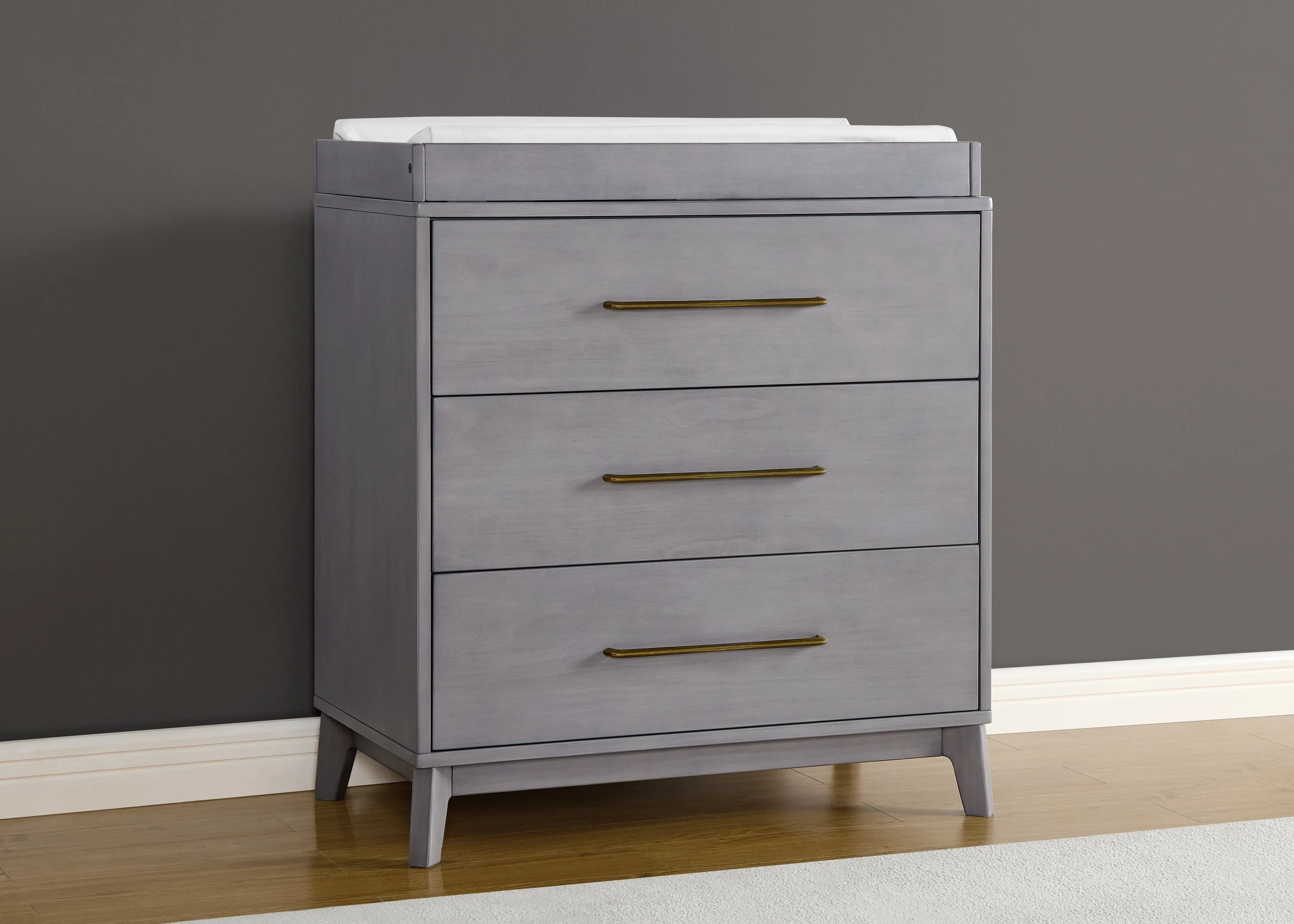 Spencer 3 Drawer Dresser with Changing Top and Interlocking Drawers