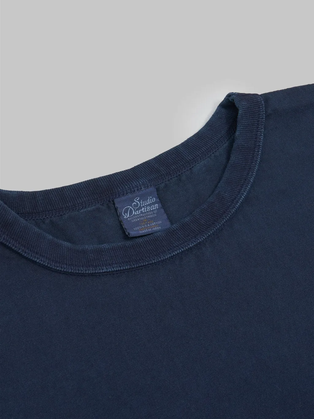 Studio D'Artisan 8136B USA Cotton T-Shirt Dark Indigo