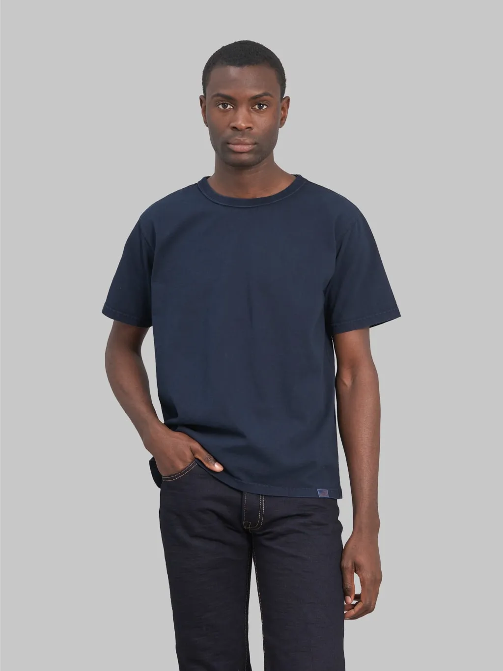 Studio D'Artisan 8136B USA Cotton T-Shirt Dark Indigo