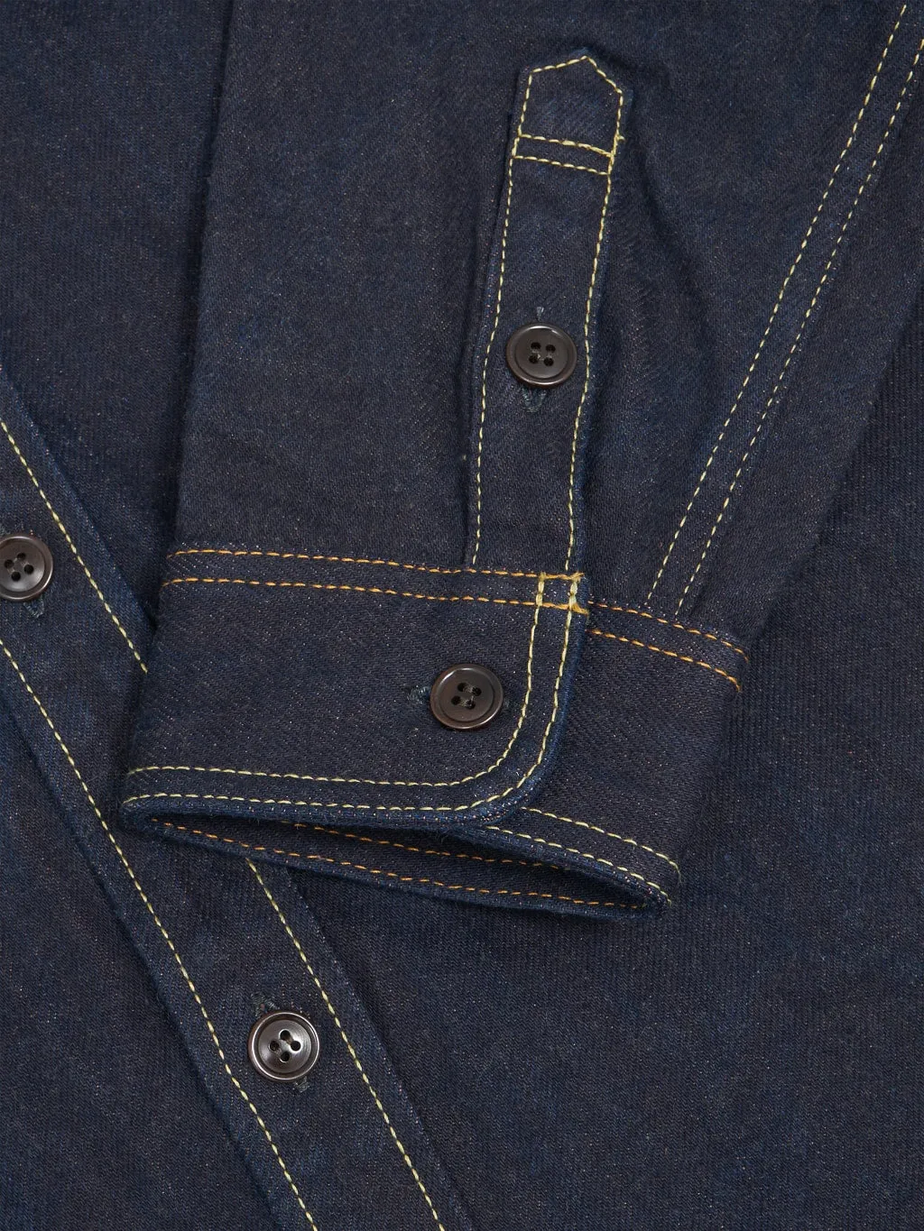 Studio D'Artisan D5702 15oz Aishibuzome Natural Indigo x Kakishibu Denim Shirt