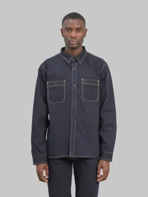 Studio D'Artisan D5702 15oz Aishibuzome Natural Indigo x Kakishibu Denim Shirt