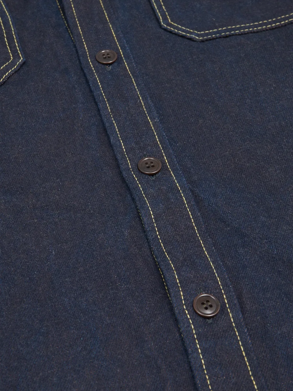 Studio D'Artisan D5702 15oz Aishibuzome Natural Indigo x Kakishibu Denim Shirt