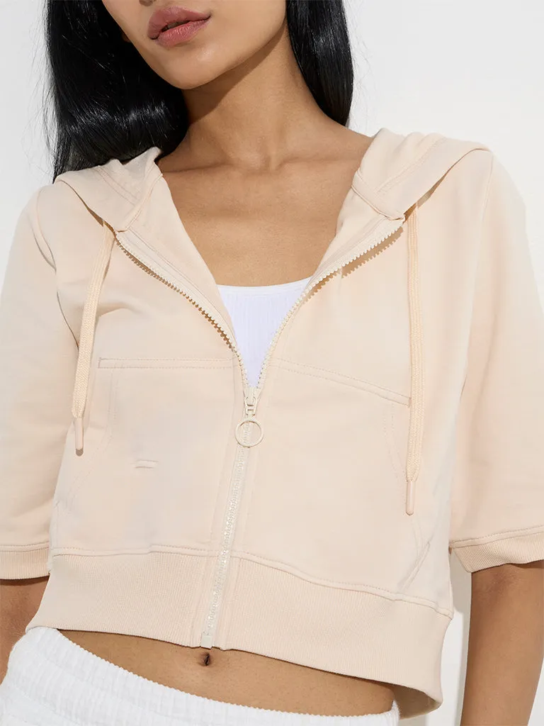 Studiofit Beige Cotton-Blend Jacket