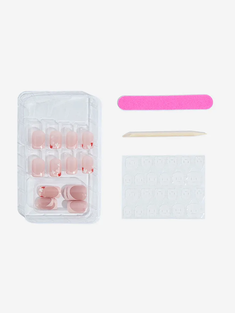 Studiowest Pink Hearts Manicure Press-On Nail Set