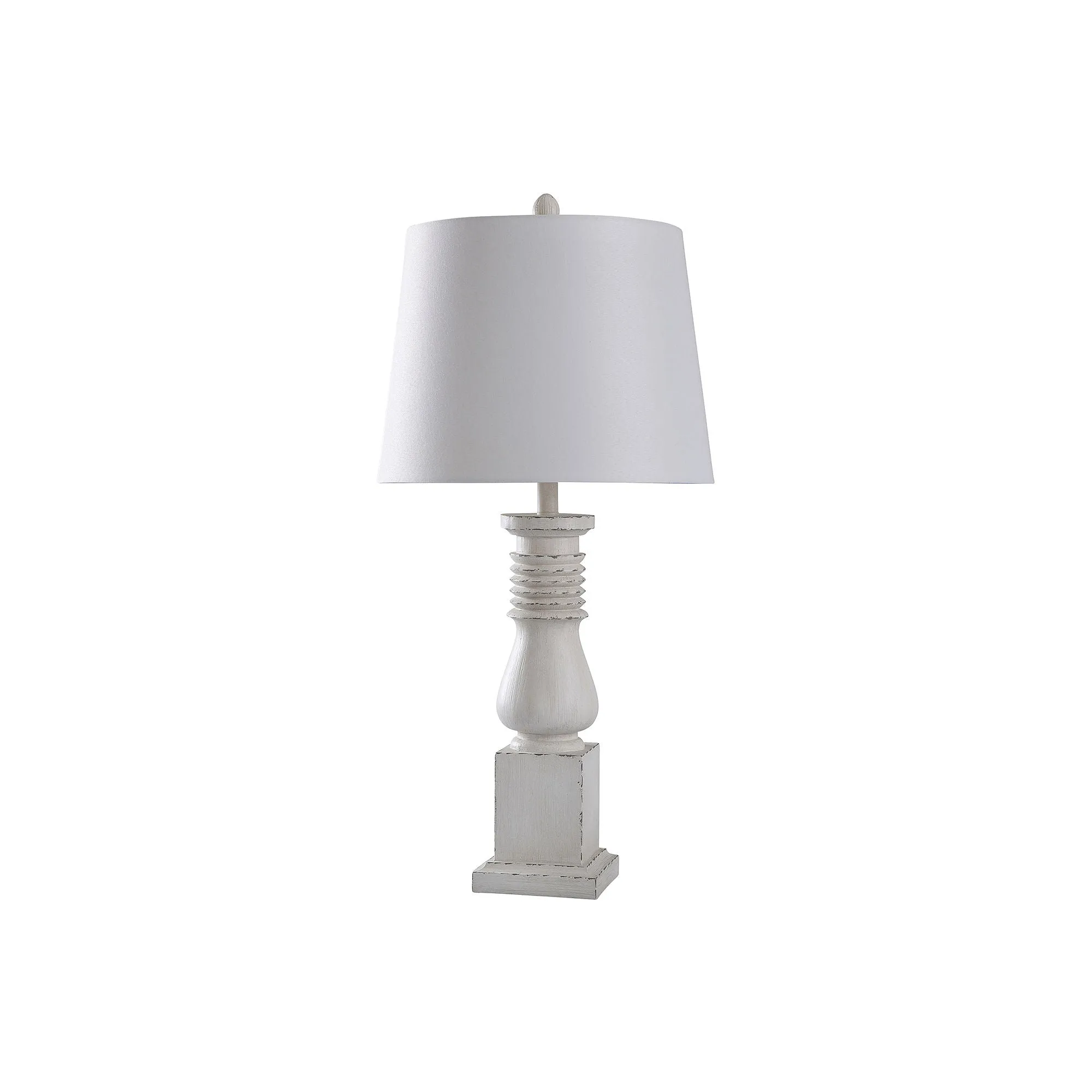 Stylecraft Istress 16" W Old White Polyresin Table Lamp - OLD WHITE ONE SIZE