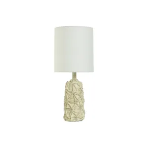 Stylecraft Old Cream Distressed Mini Polyresin Table Lamp - WHITE ONE SIZE