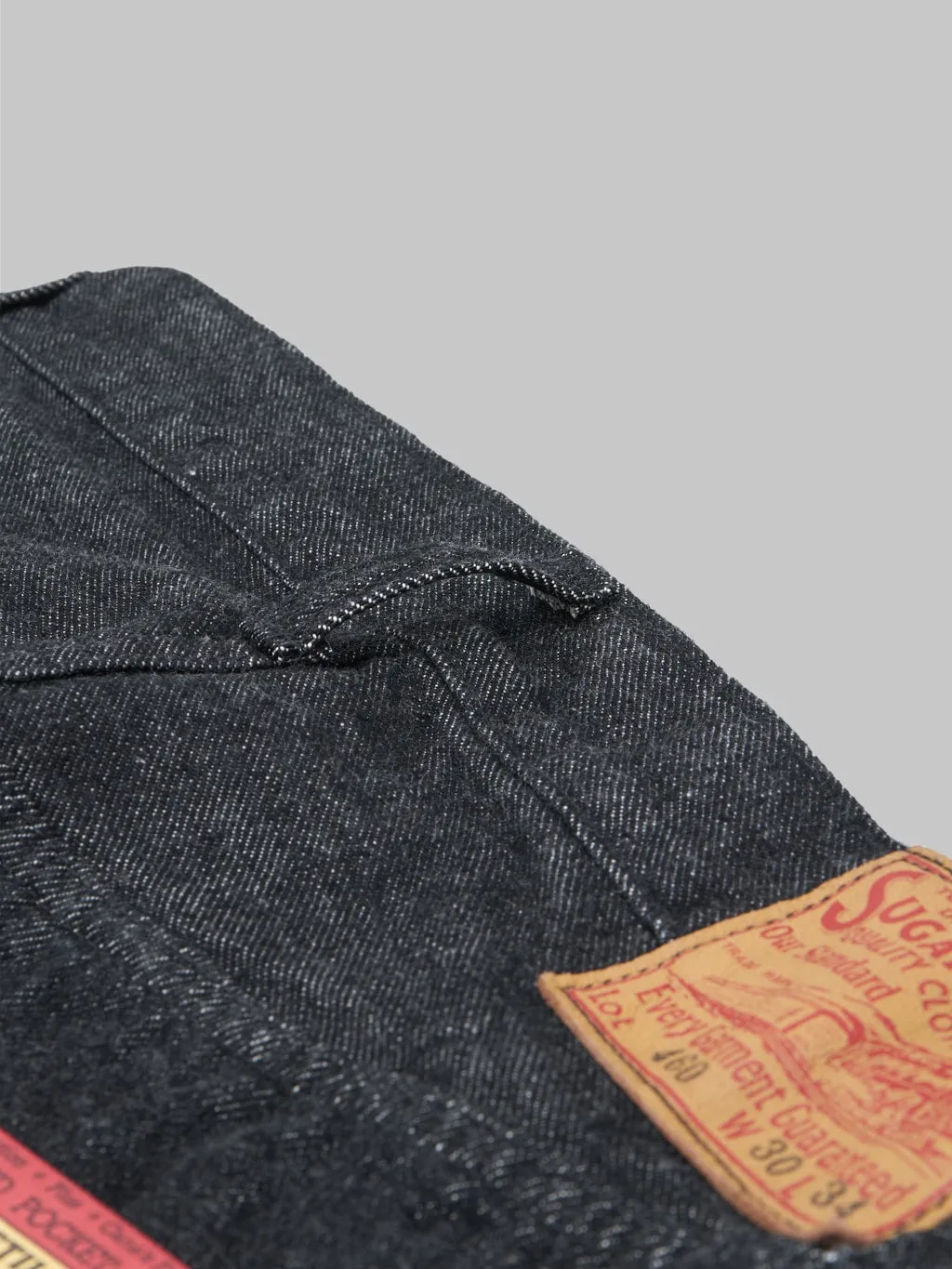 Sugar Cane 1947 Model 14.25oz Black Denim Regular Straight Jeans