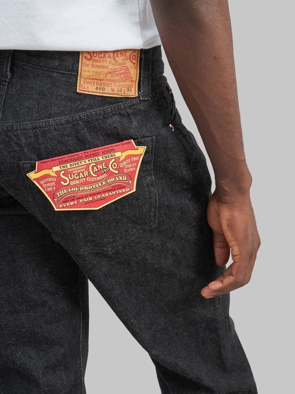 Sugar Cane 1947 Model 14.25oz Black Denim Regular Straight Jeans
