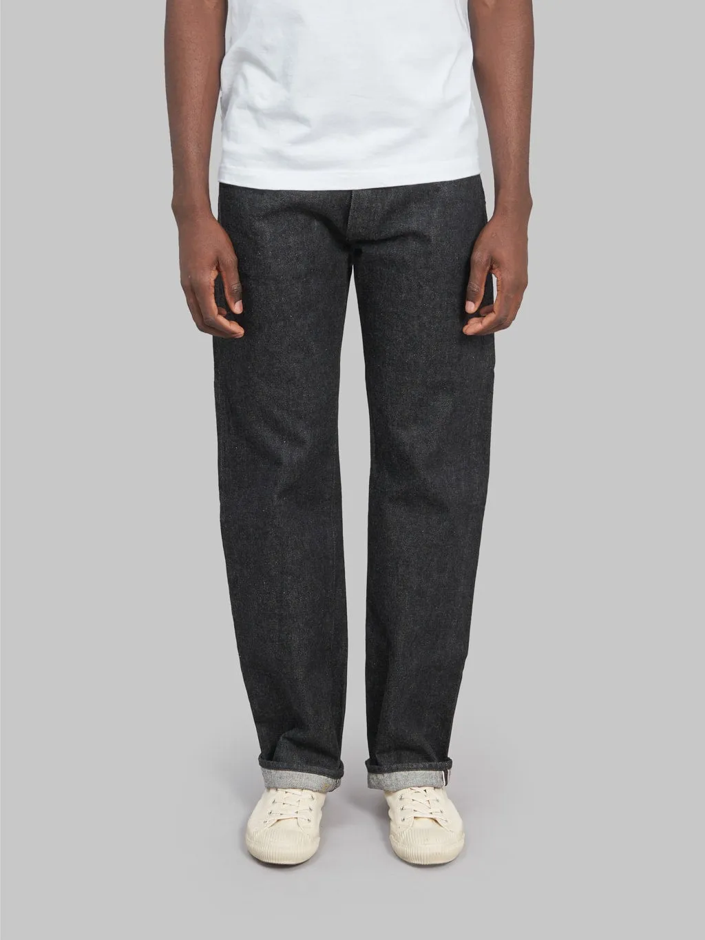 Sugar Cane 1947 Model 14.25oz Black Denim Regular Straight Jeans