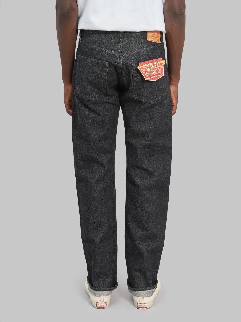 Sugar Cane 1947 Model 14.25oz Black Denim Regular Straight Jeans