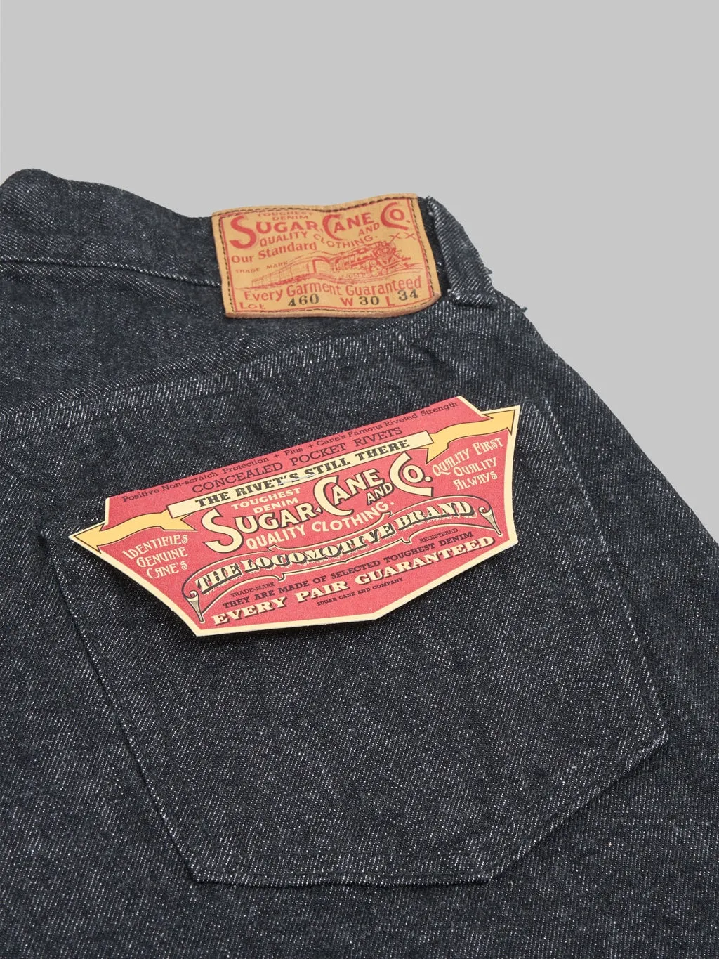 Sugar Cane 1947 Model 14.25oz Black Denim Regular Straight Jeans