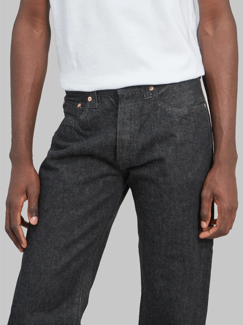Sugar Cane 1947 Model 14.25oz Black Denim Regular Straight Jeans