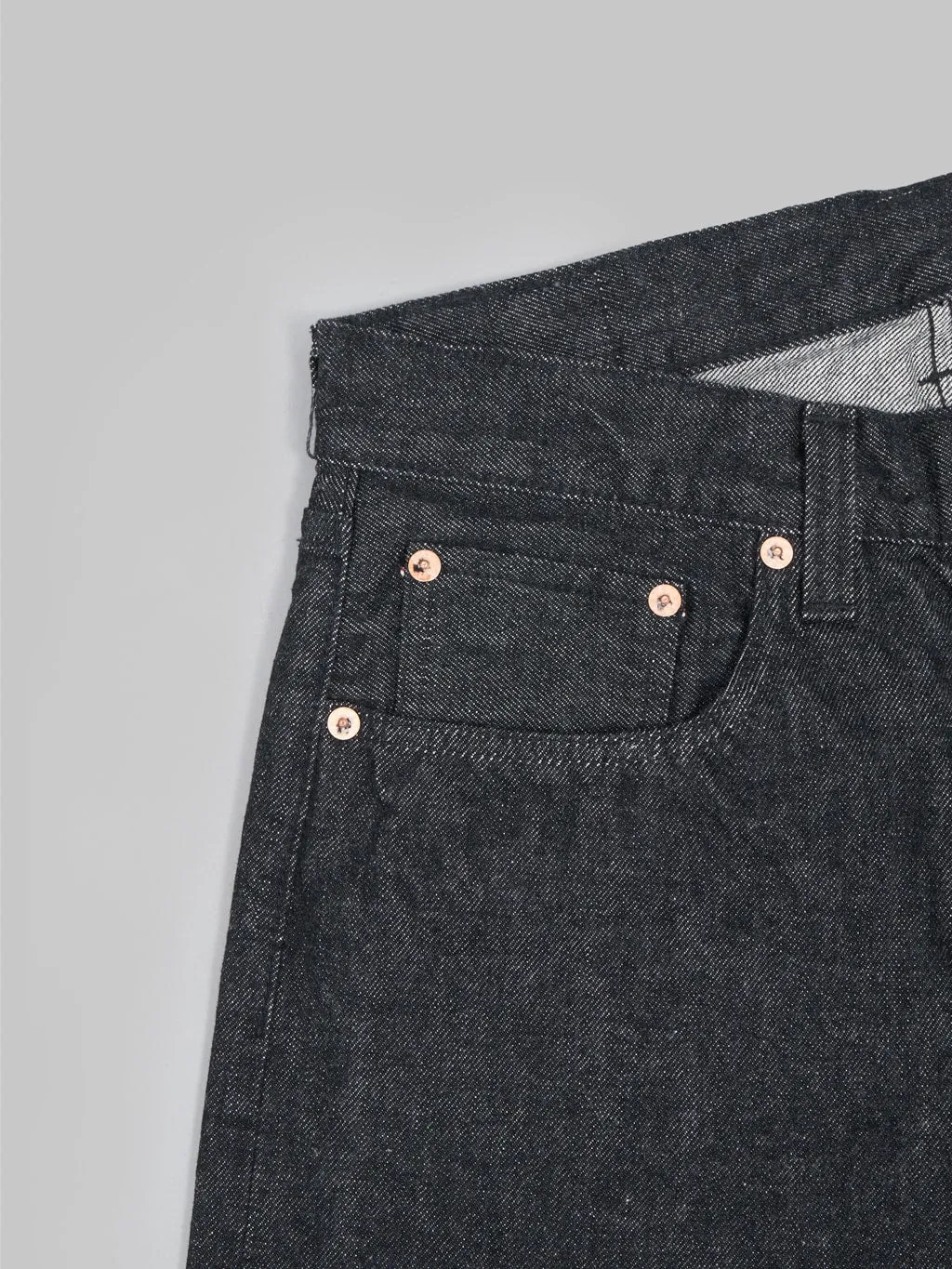 Sugar Cane 1947 Model 14.25oz Black Denim Regular Straight Jeans