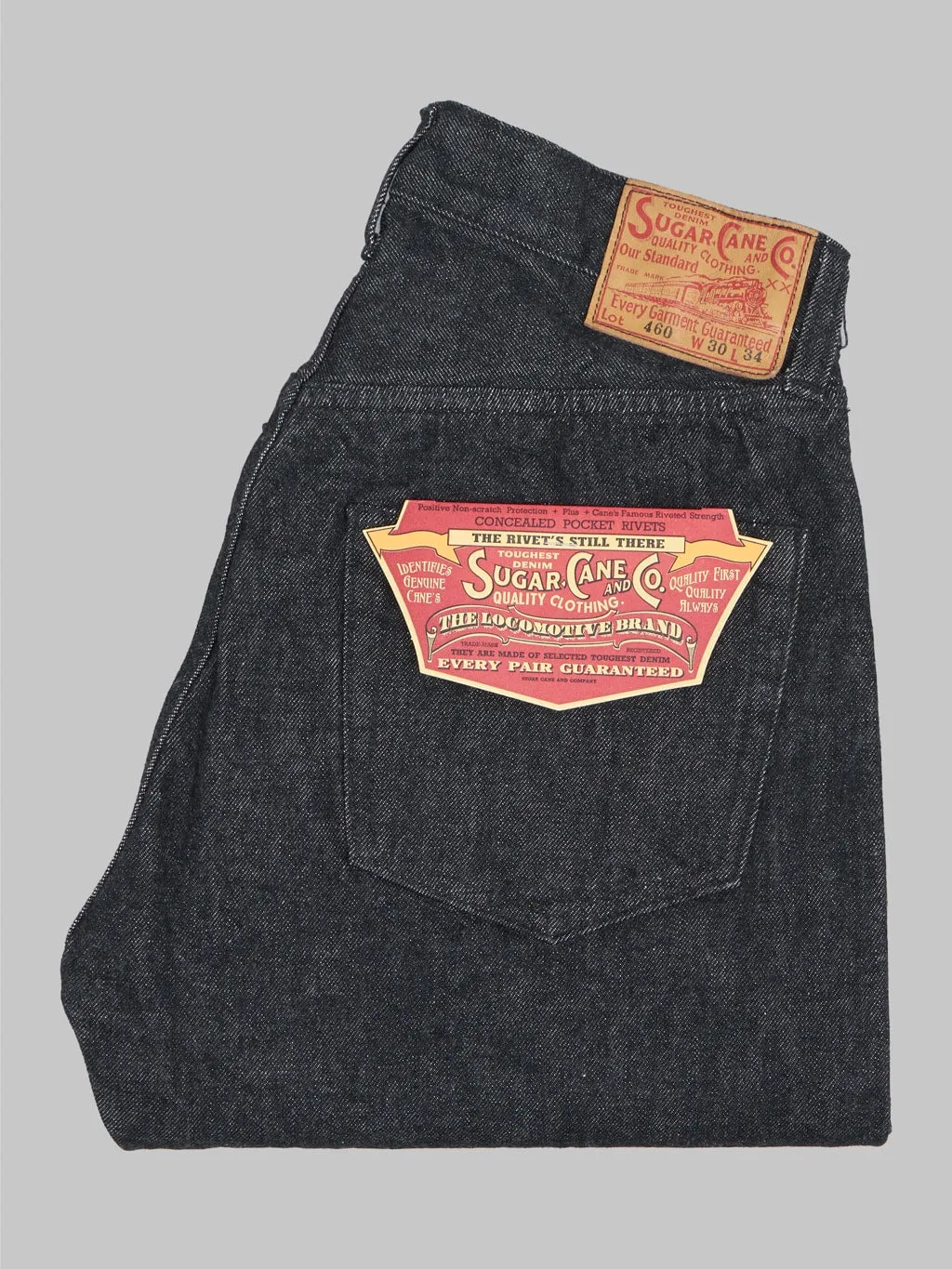 Sugar Cane 1947 Model 14.25oz Black Denim Regular Straight Jeans