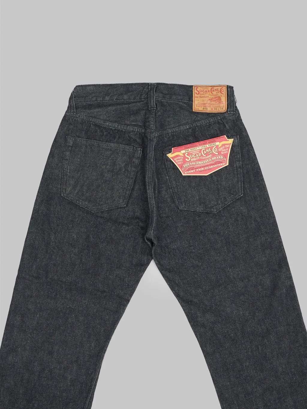 Sugar Cane 1947 Model 14.25oz Black Denim Regular Straight Jeans