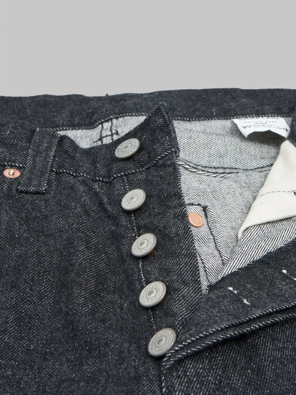 Sugar Cane 1947 Model 14.25oz Black Denim Regular Straight Jeans