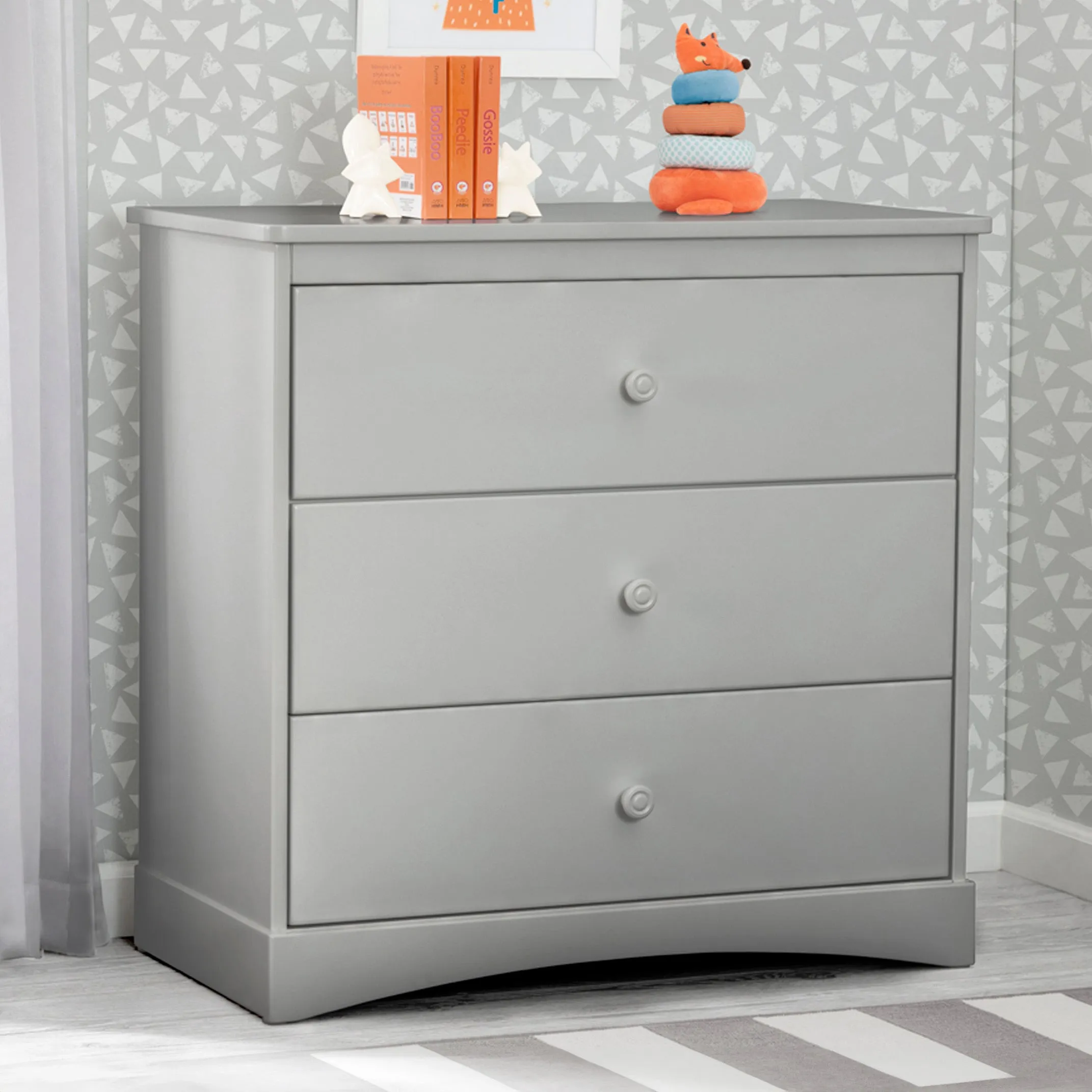 Sutton 3 Drawer Dresser with Changing Top and Interlocking Drawers