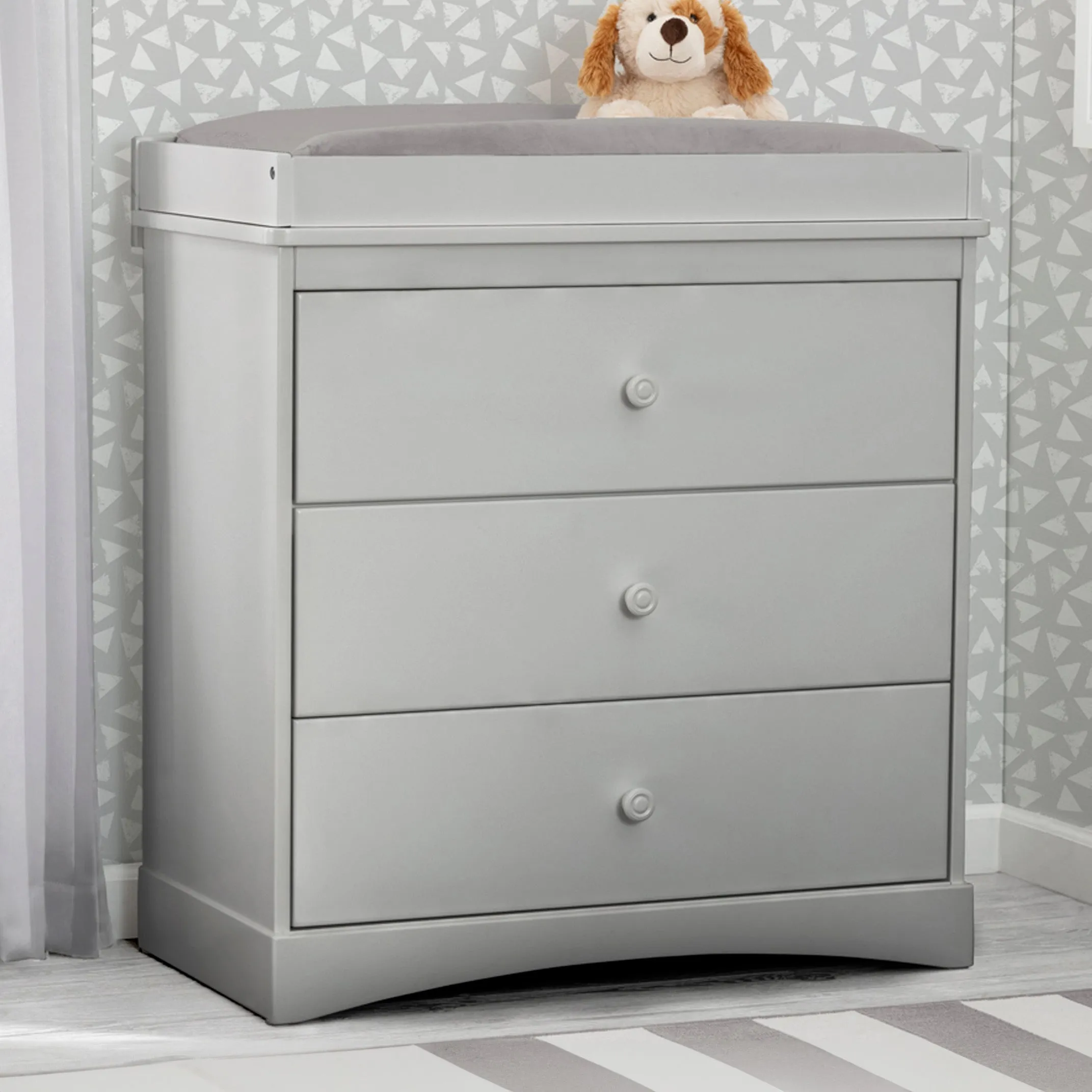 Sutton 3 Drawer Dresser with Changing Top and Interlocking Drawers