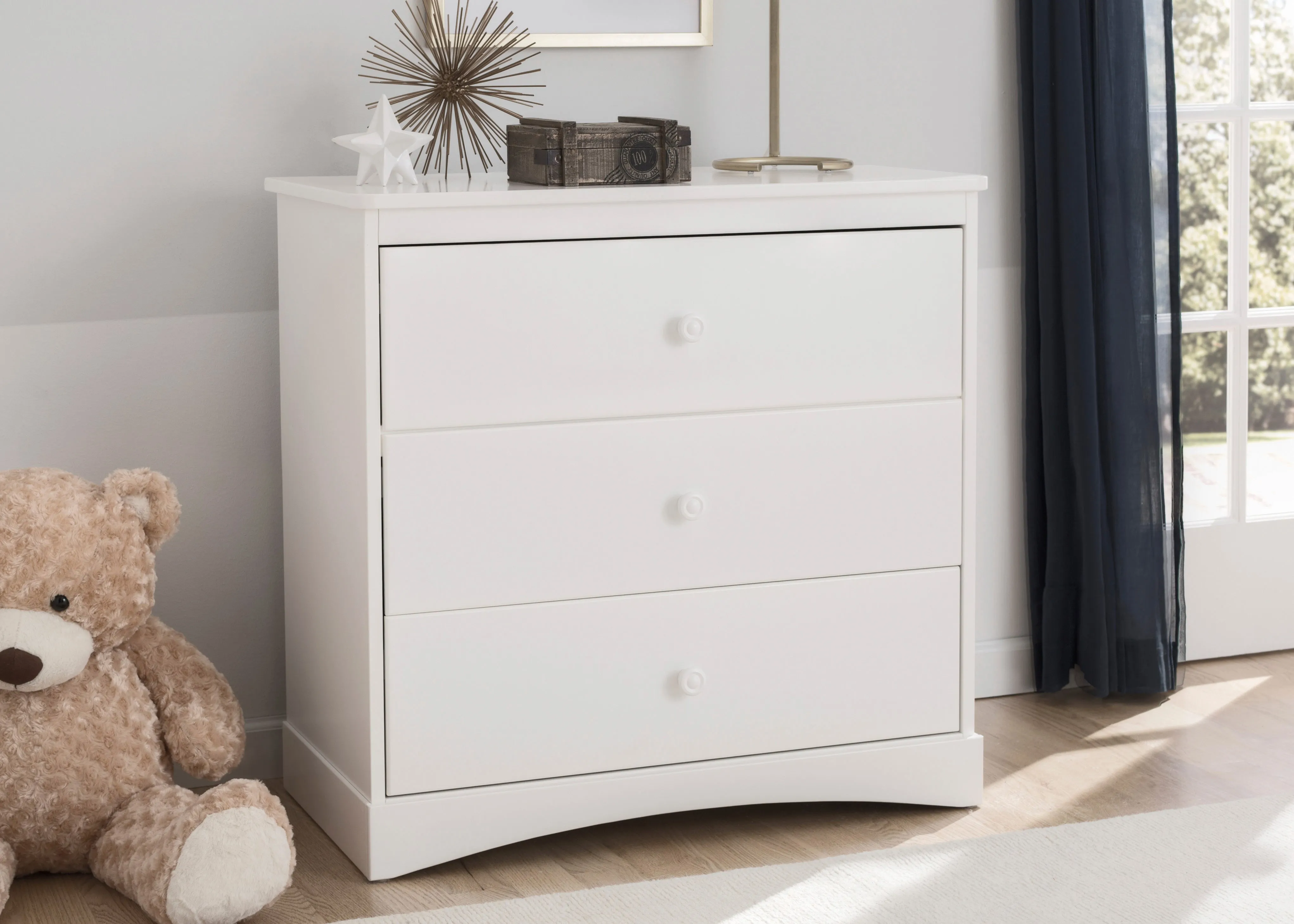 Sutton 3 Drawer Dresser with Changing Top and Interlocking Drawers