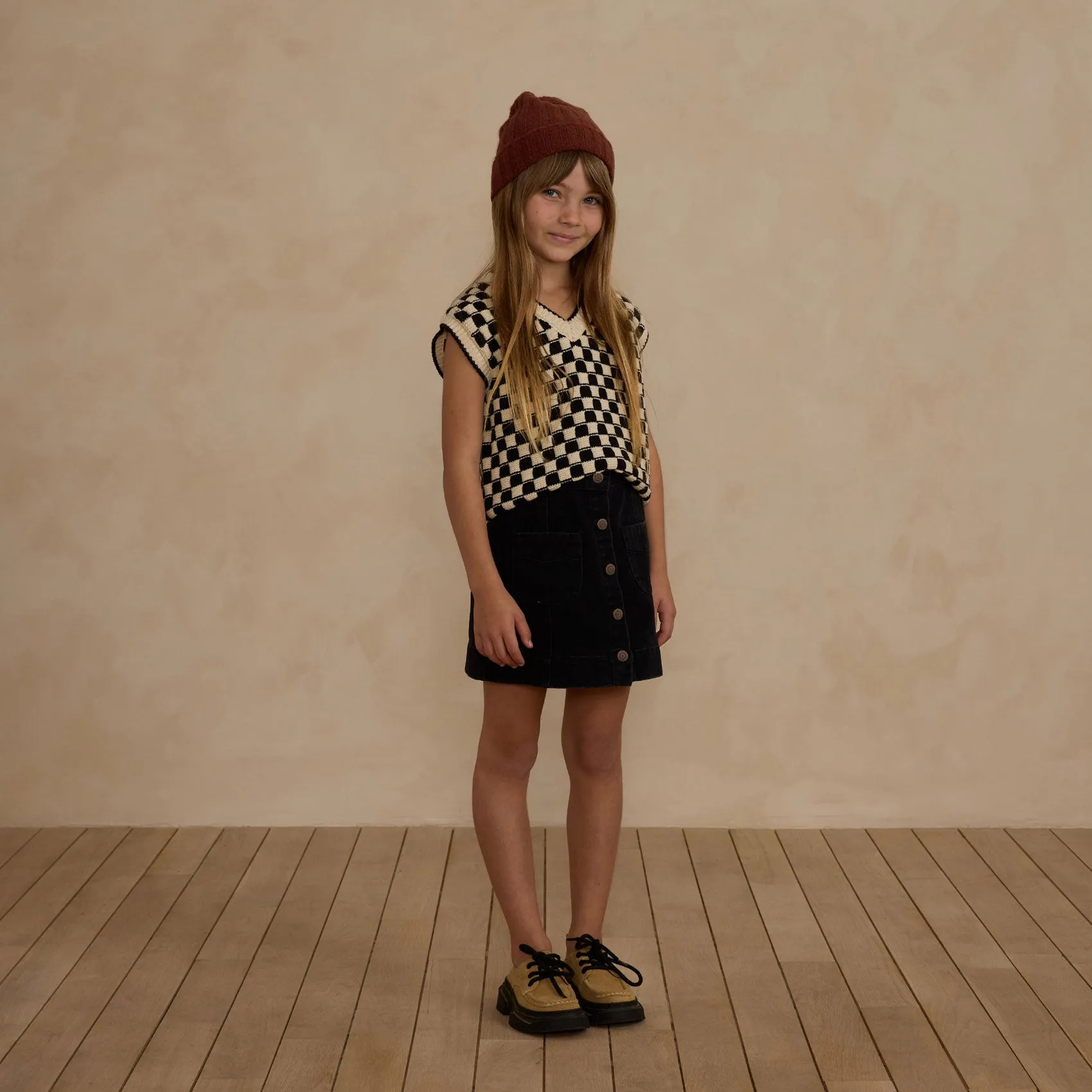 Sweater Vest - Check - Ivory / Black - FINAL SALE