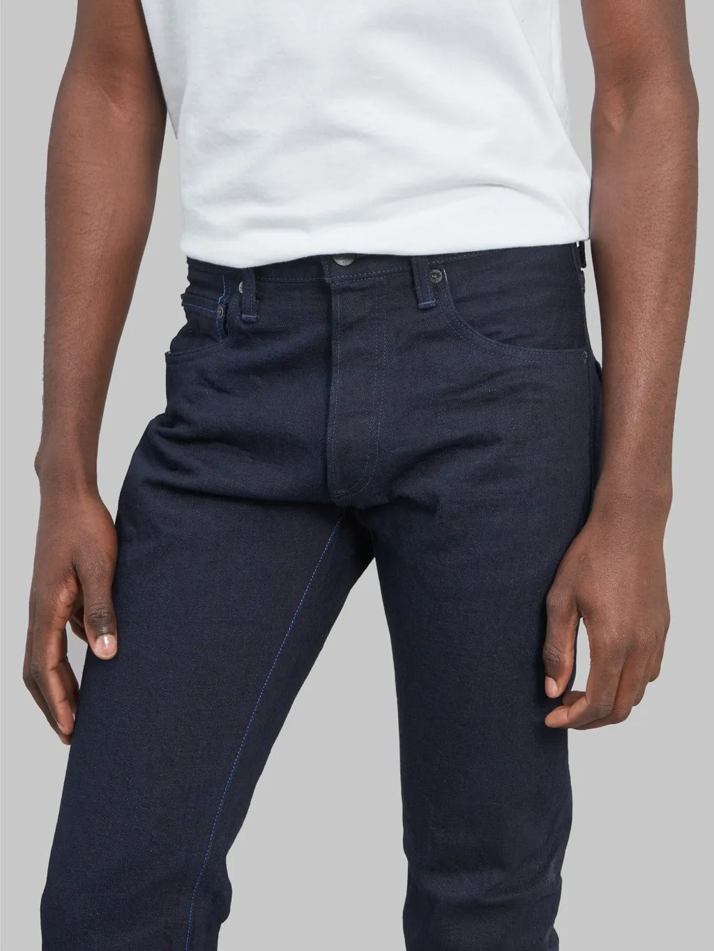 Tanuki IDHT Indigo x Indigo 15oz High Tapered Jeans