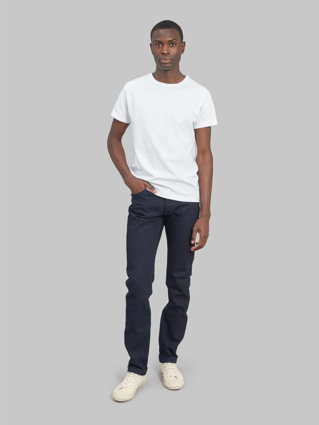 Tanuki IDHT Indigo x Indigo 15oz High Tapered Jeans