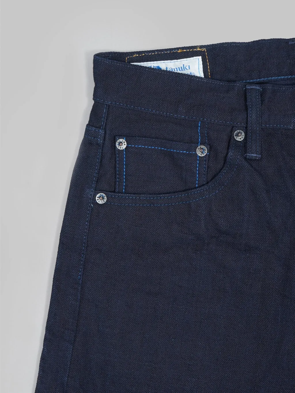 Tanuki IDHT Indigo x Indigo 15oz High Tapered Jeans