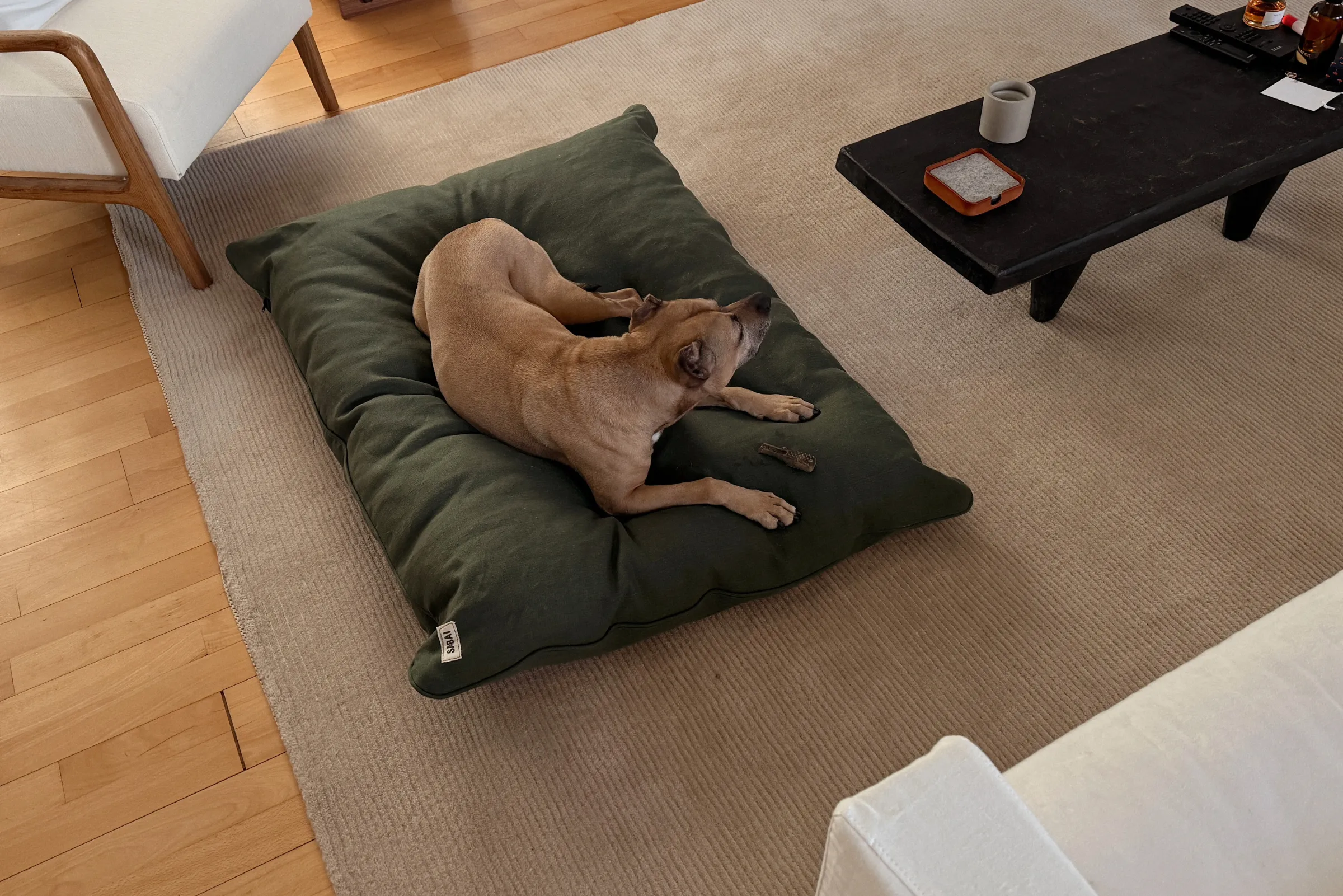 The Dog Bed in Recycled Velvet