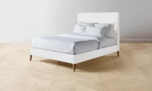 The Essex Bed - Performance Linen Weave Pure White