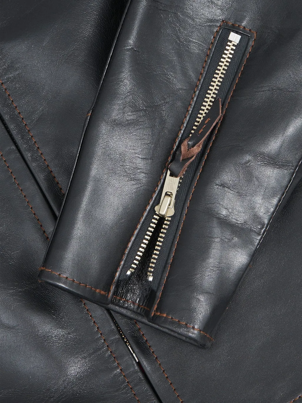 The Flat Head FN-LJ-HS005 Horsehide Single Rider's Jacket Black Semi-Aniline