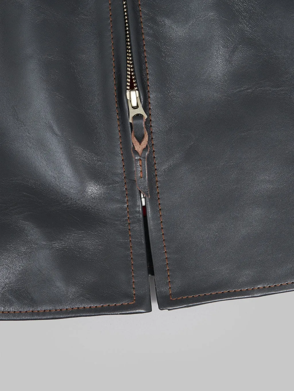 The Flat Head FN-LJ-HS005 Horsehide Single Rider's Jacket Black Semi-Aniline