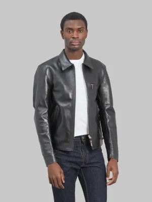 The Flat Head FN-LJ-HS005 Horsehide Single Rider's Jacket Black Semi-Aniline