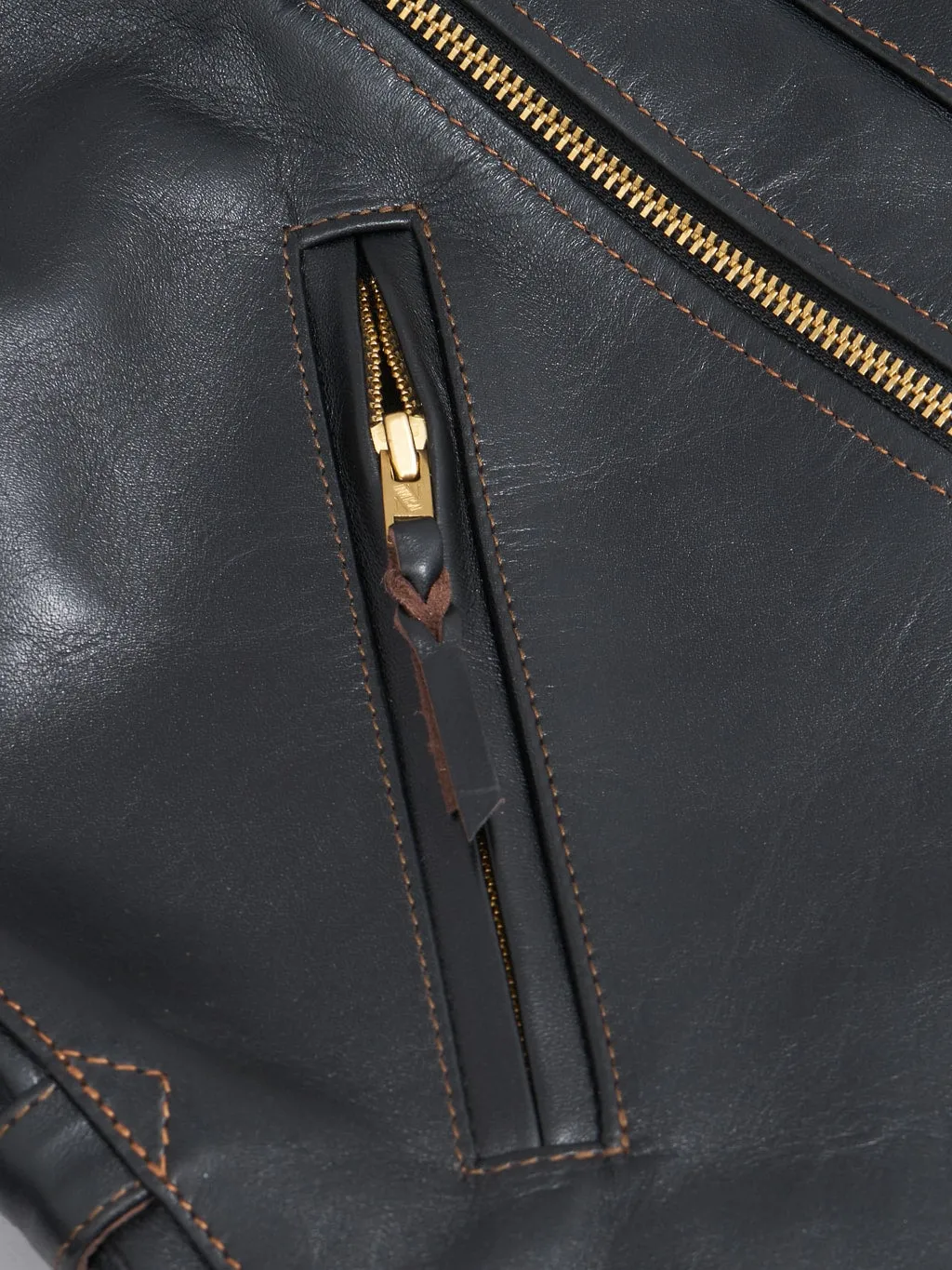 The Flat Head FN-LJ-HW004 Horsehide Double Rider's Jacket Black Semi-Aniline