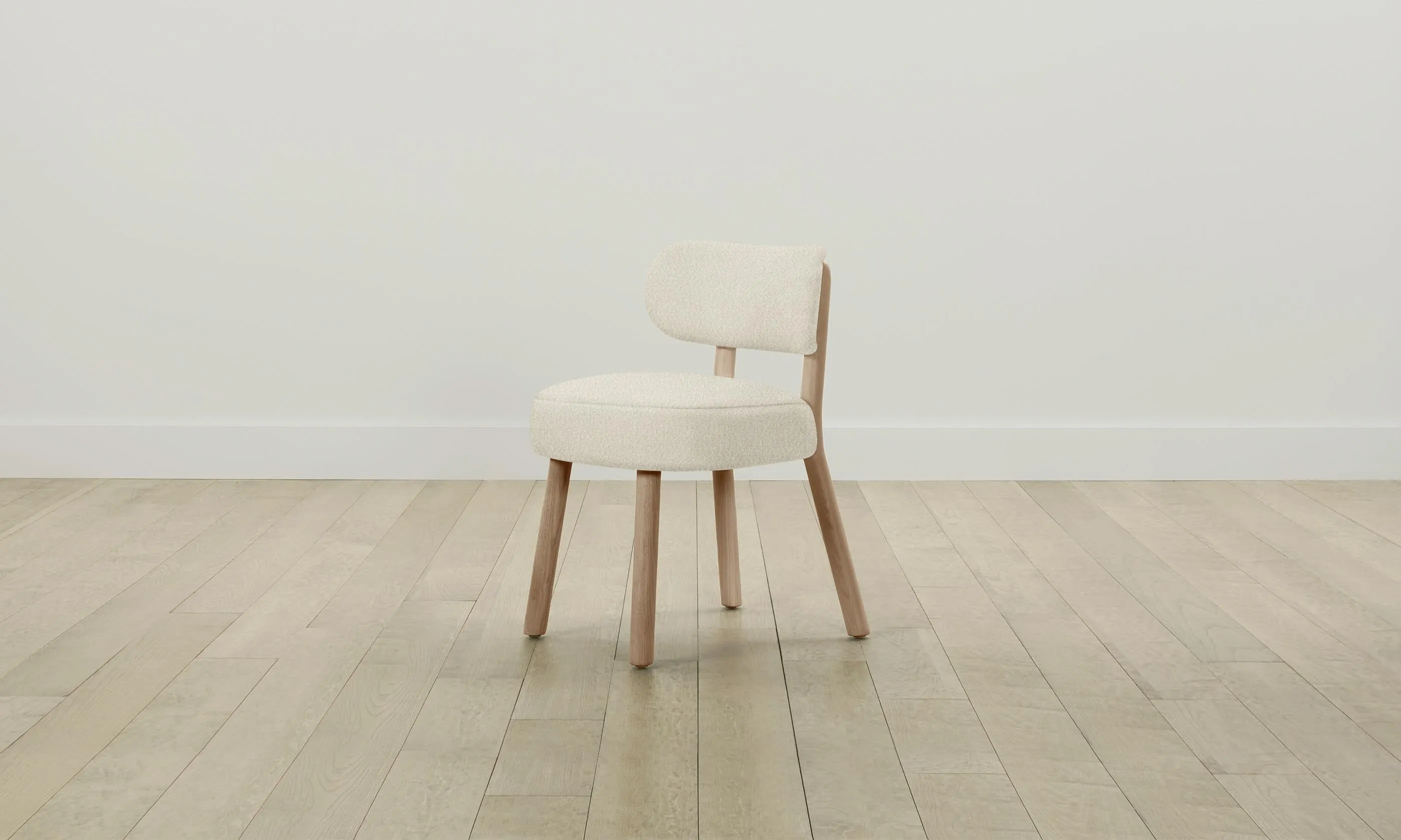 The Jane Dining Chair - Italian Bouclé White
