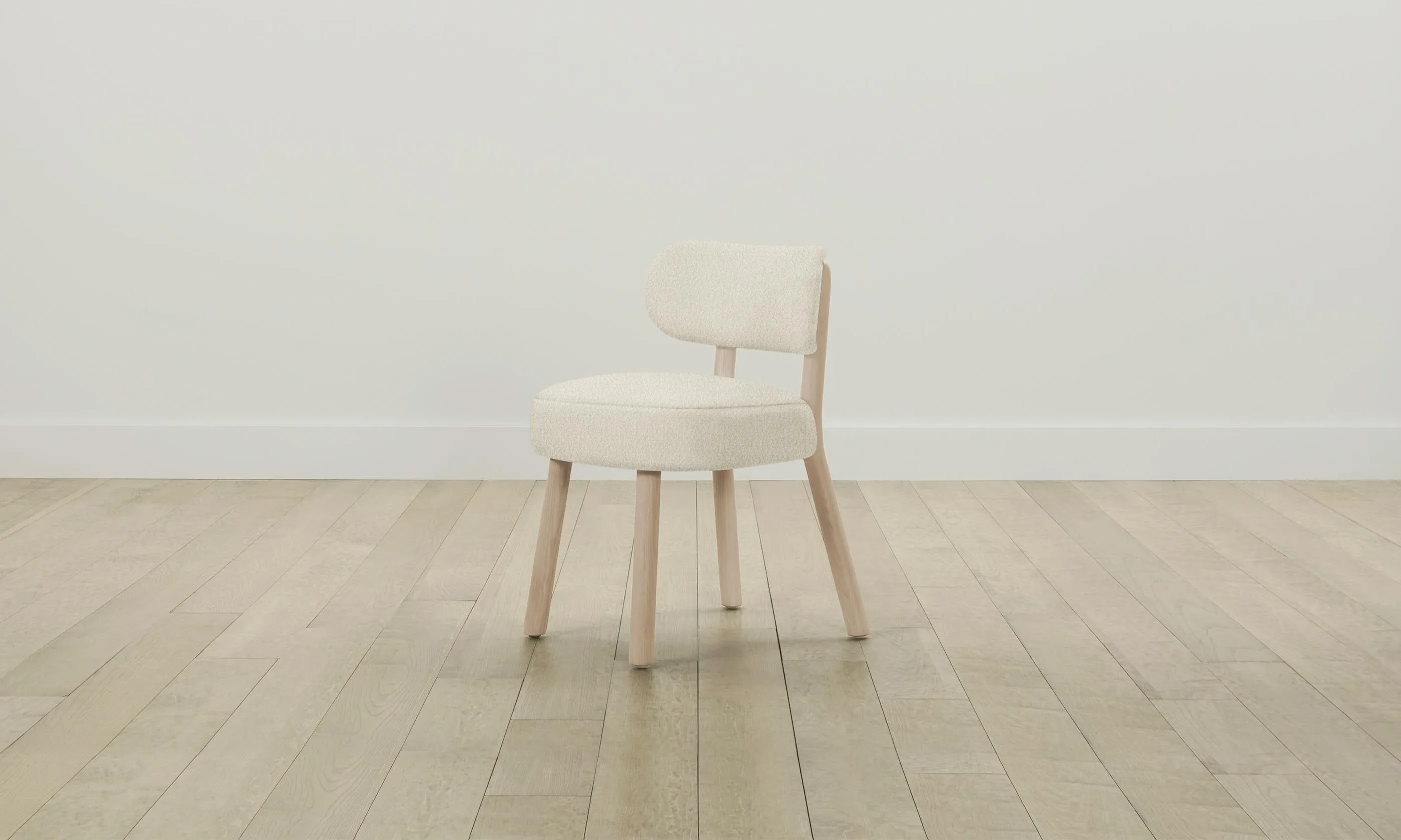 The Jane Dining Chair - Italian Bouclé White