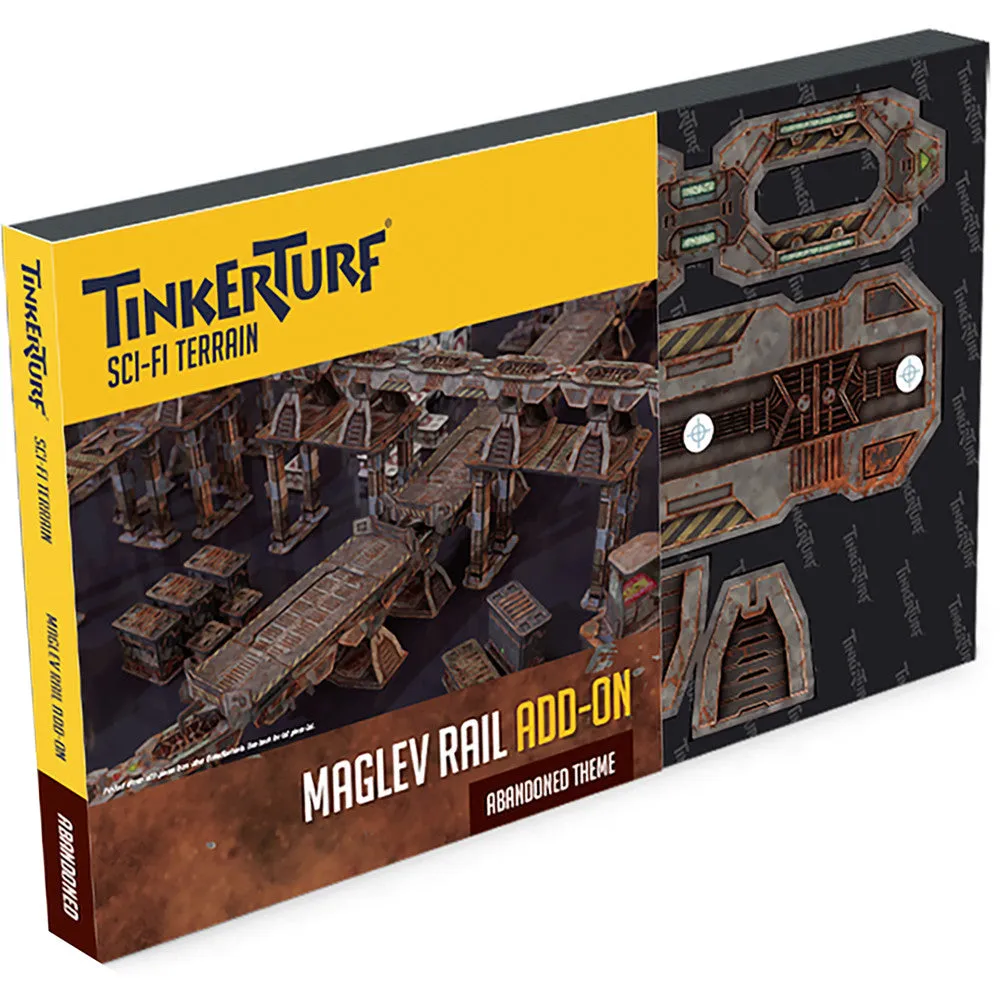 TinkerTurf Sci-Fi Terrain: MagLev Rail Add-On - Abandoned Theme