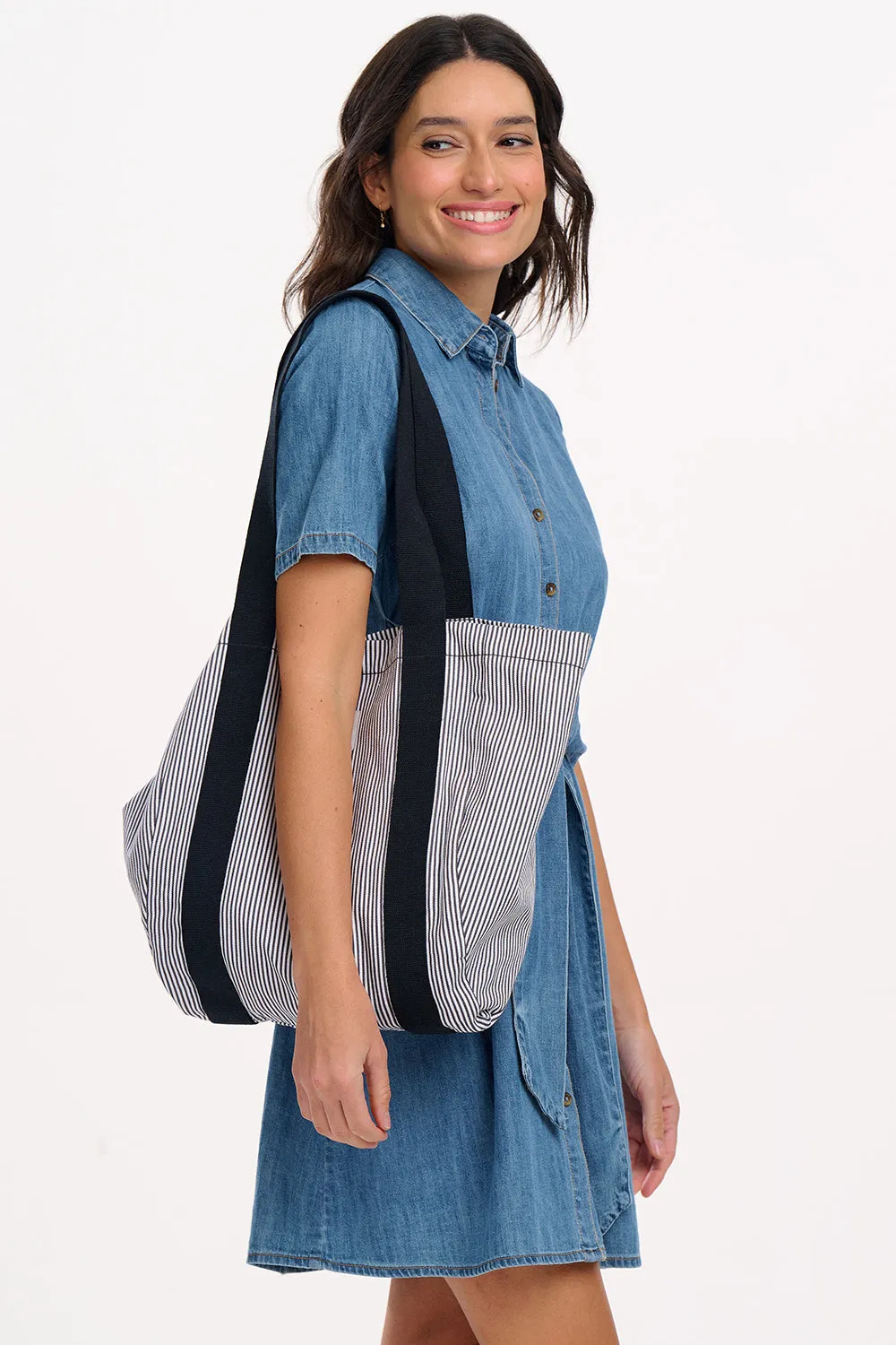 Tonya Bag - Monochrome Stripe