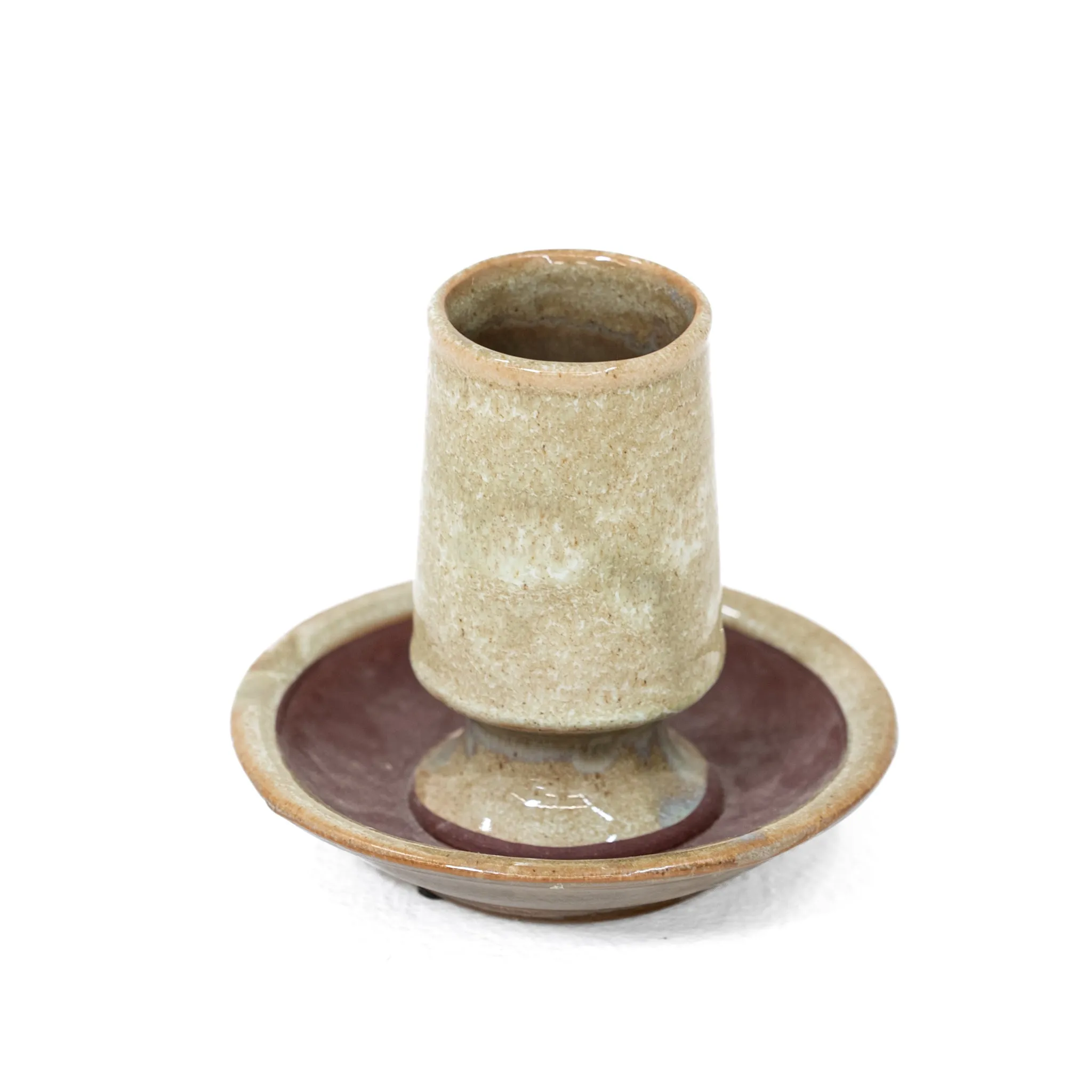 Townes Stoneware Match Holder With Striker Plate