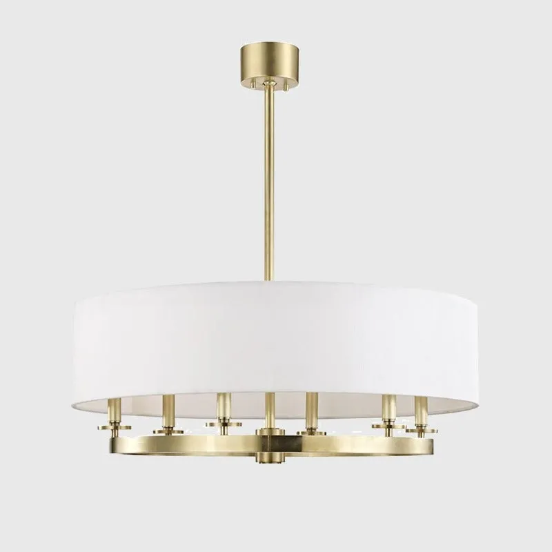 Transitional Linen Pendant Light | Various Finishes