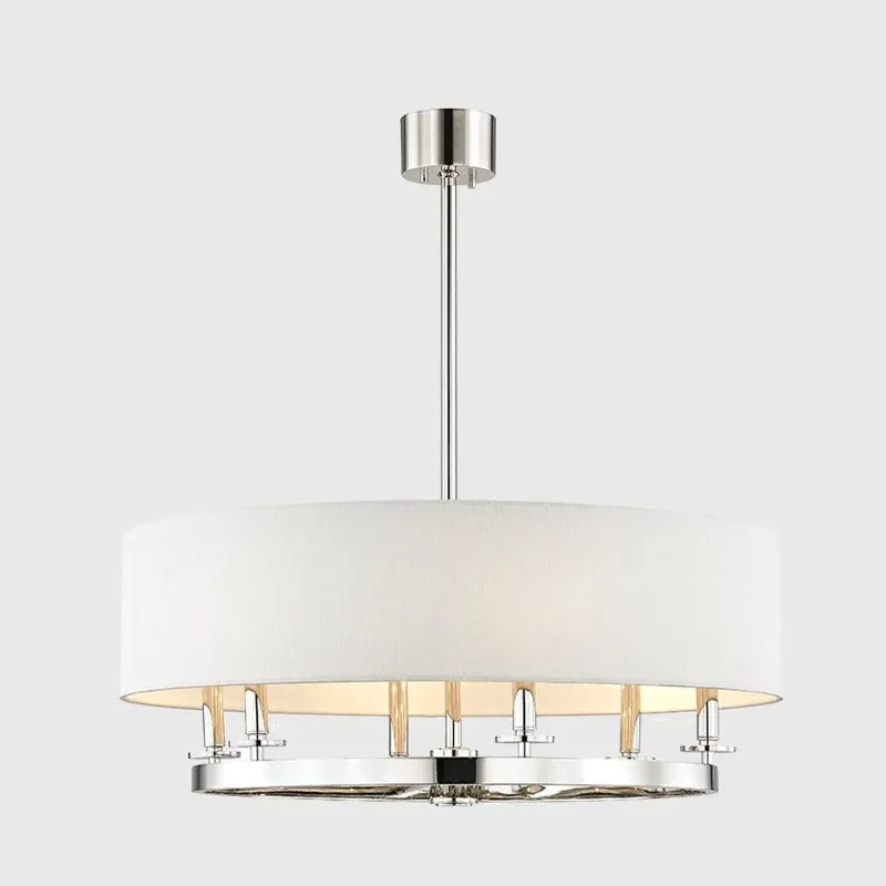 Transitional Linen Pendant Light | Various Finishes