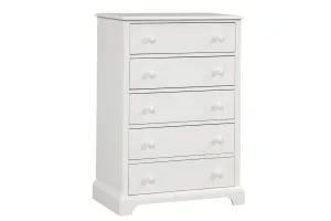Trudy 5-Drawer Chest - White