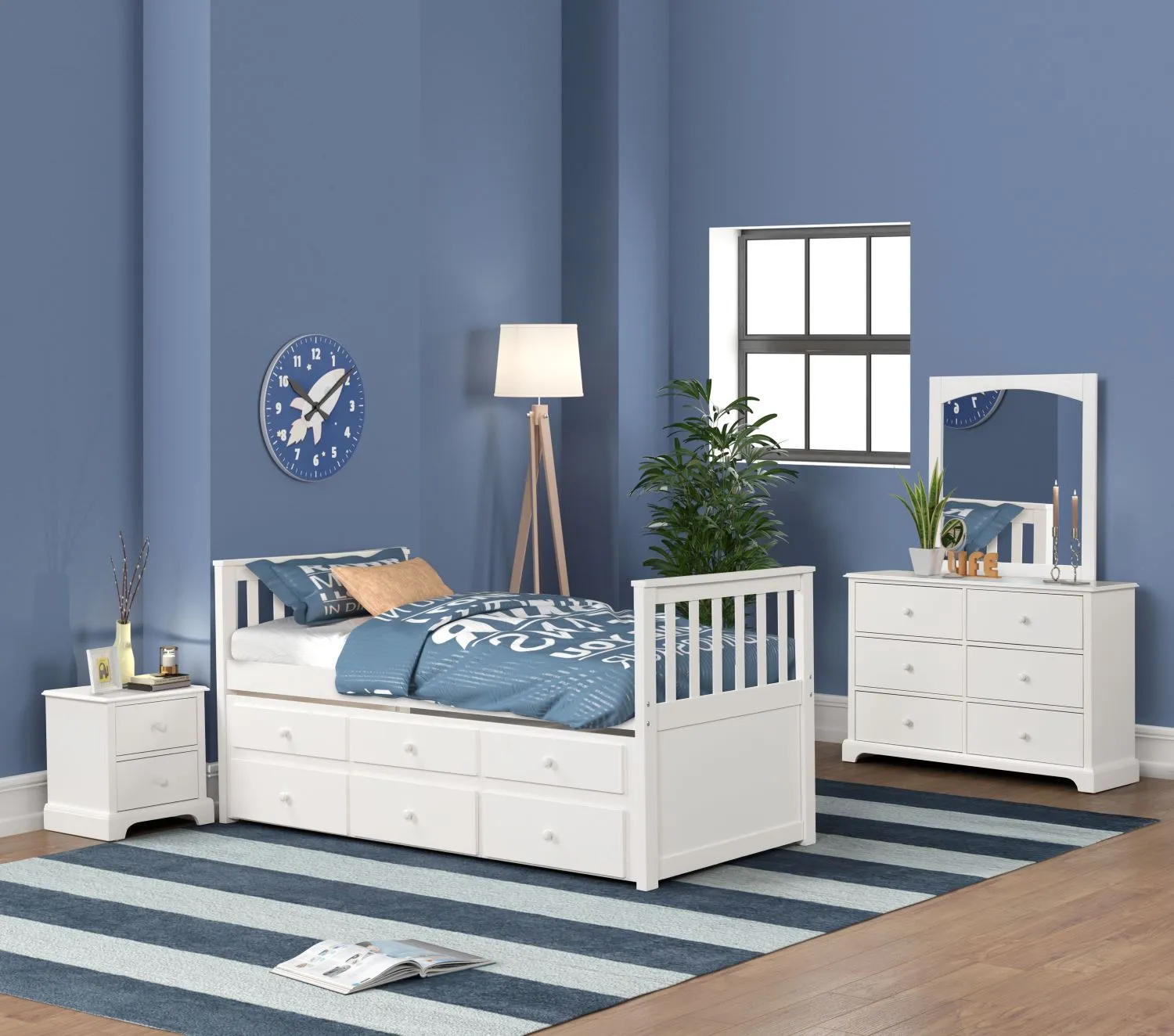 Trudy Night Table - White